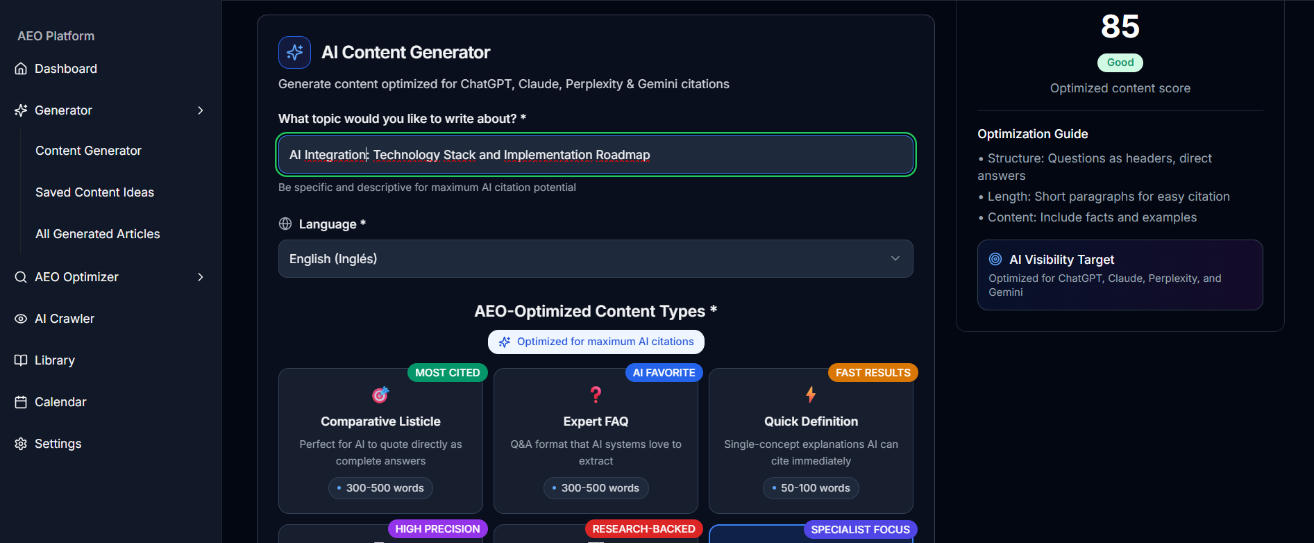 LLMReach - Screenshot 4 showing product features and functionality
