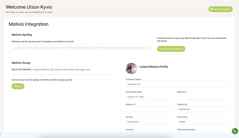 Mídia 2 de Integração do Mailvio - O lar para profissionais de marketing afiliados