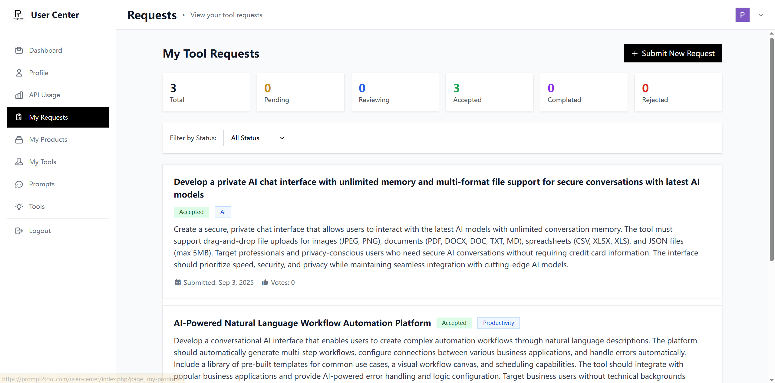 Prompt2Tool gallery image