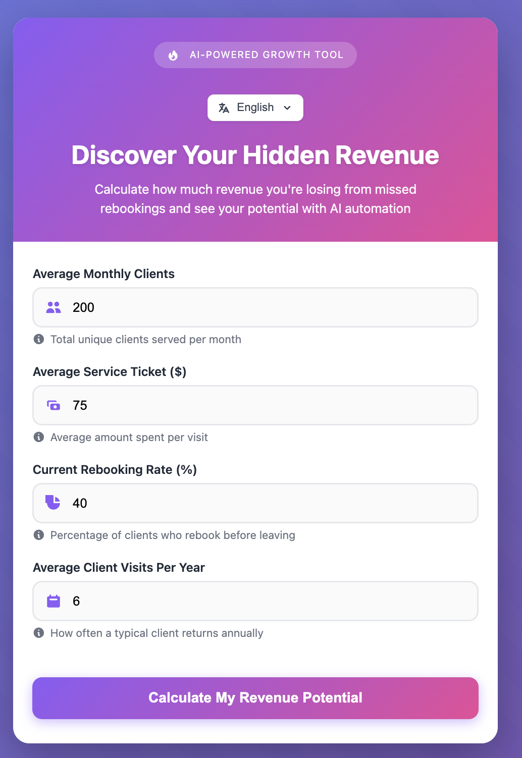 Salon Revenue Loss Calculator - Salon revenue recovery calculator media 3