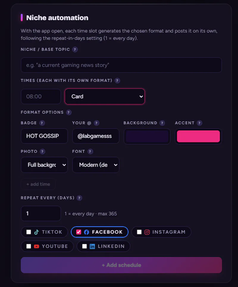 Free Content - creat automatic content  screenshot 3