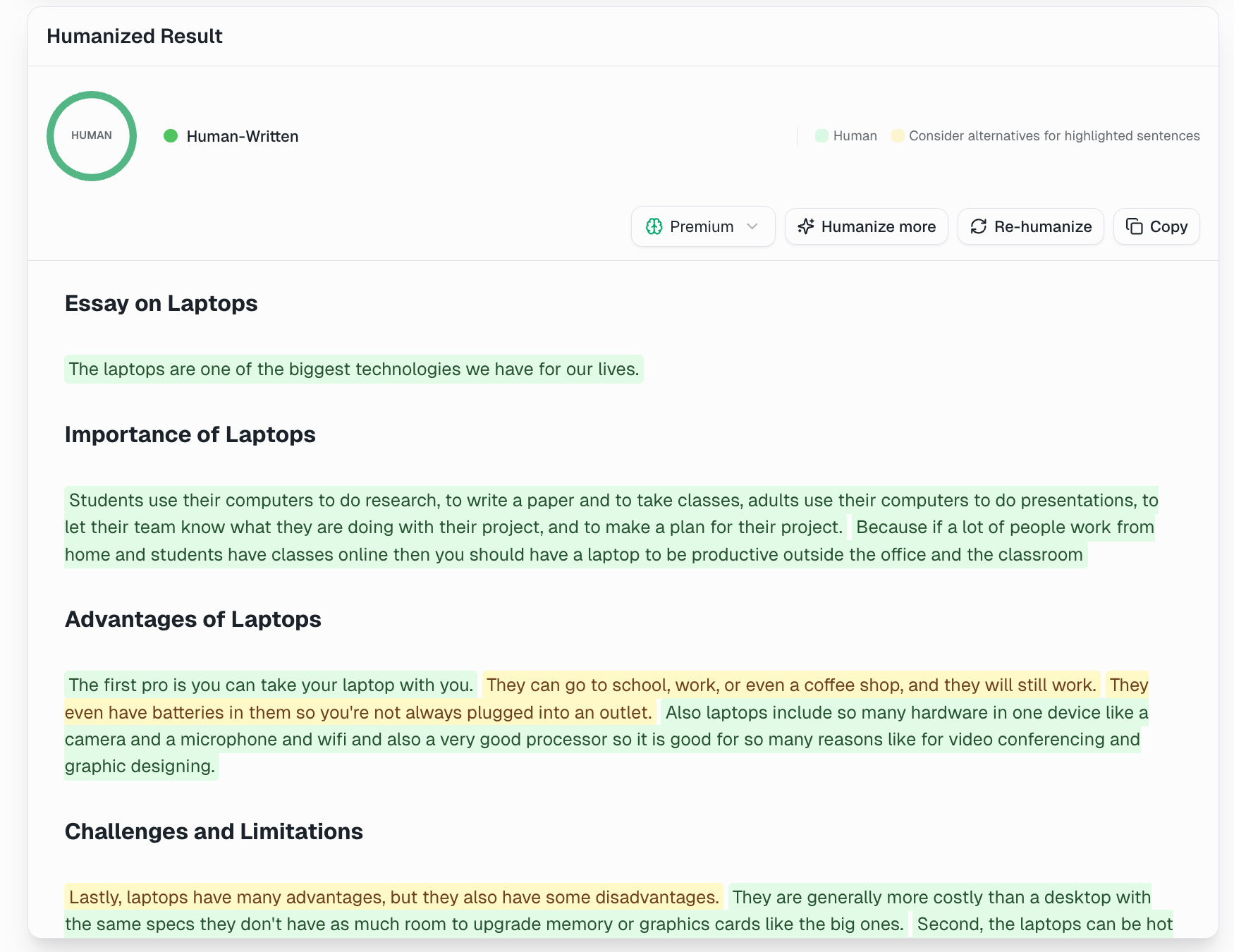 TextToHuman — Humanize AI text gallery image