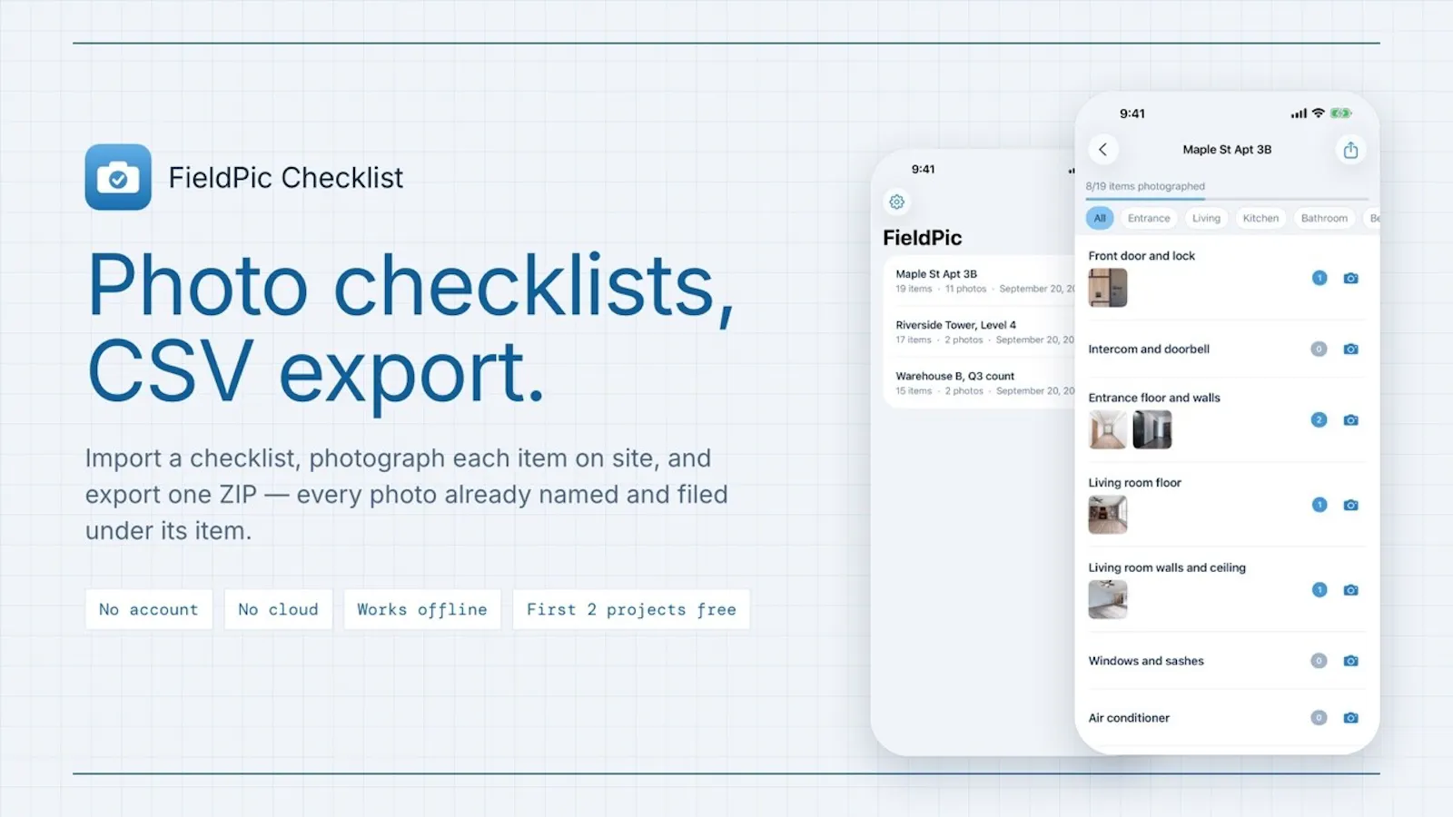 FieldPic Checklist screenshot 1 (video preview)