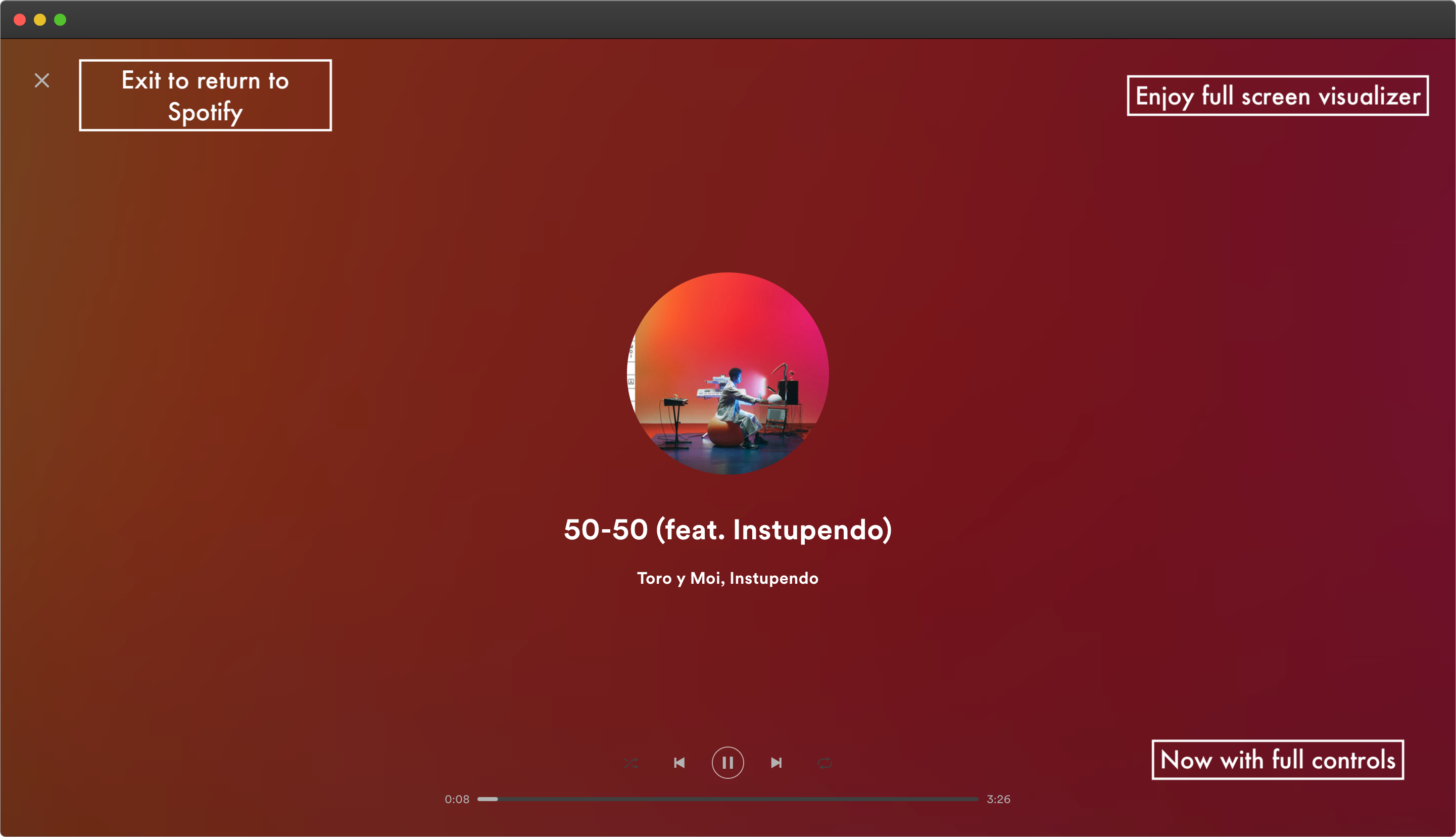 is there a music visualizer for spotify