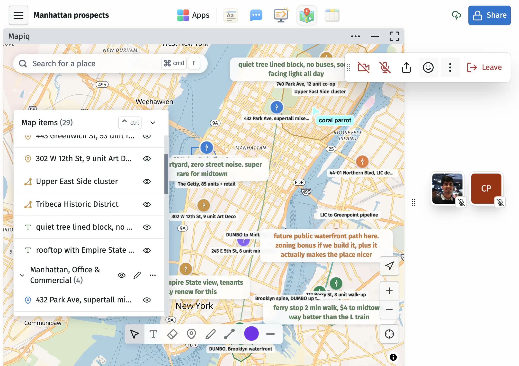Mapiq screenshot