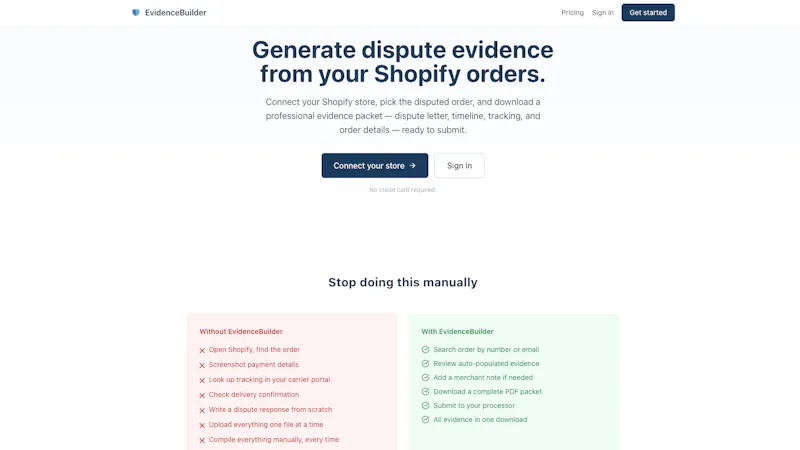 EvidenceBuilder screenshot 1