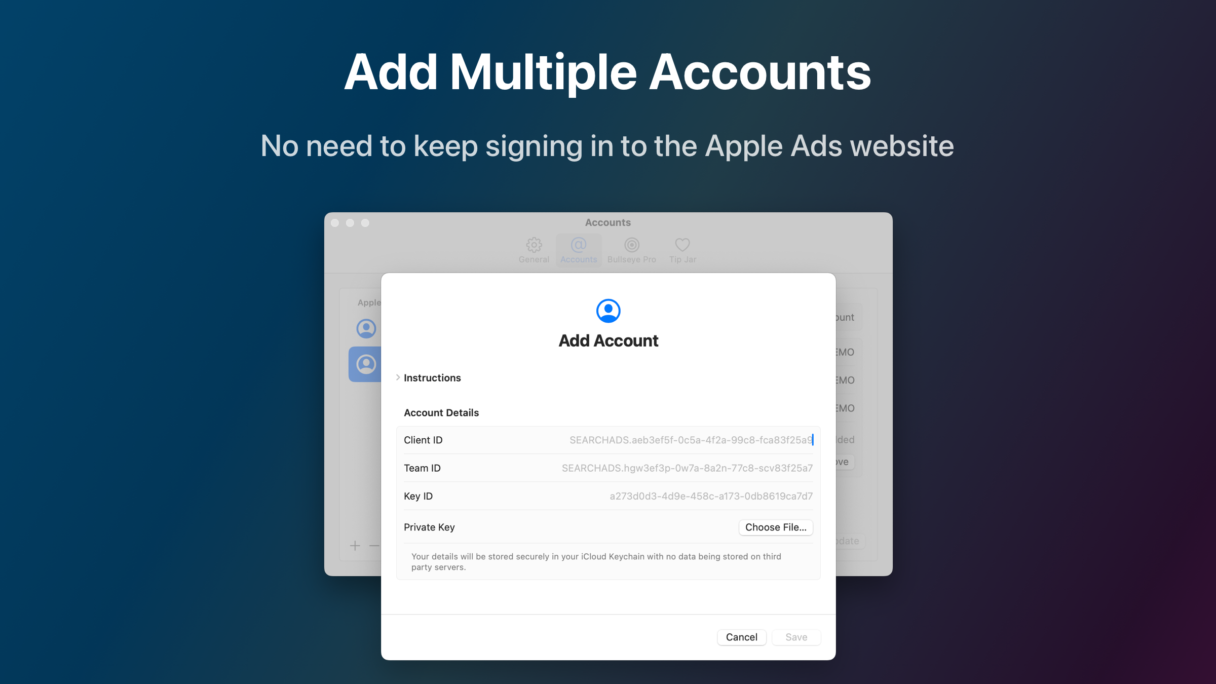 Bullseye - Apple Ads Manager voor Mac - Beheer Apple Search ADS -campagnes, advertentiegroepen en zoekwoorden media 7