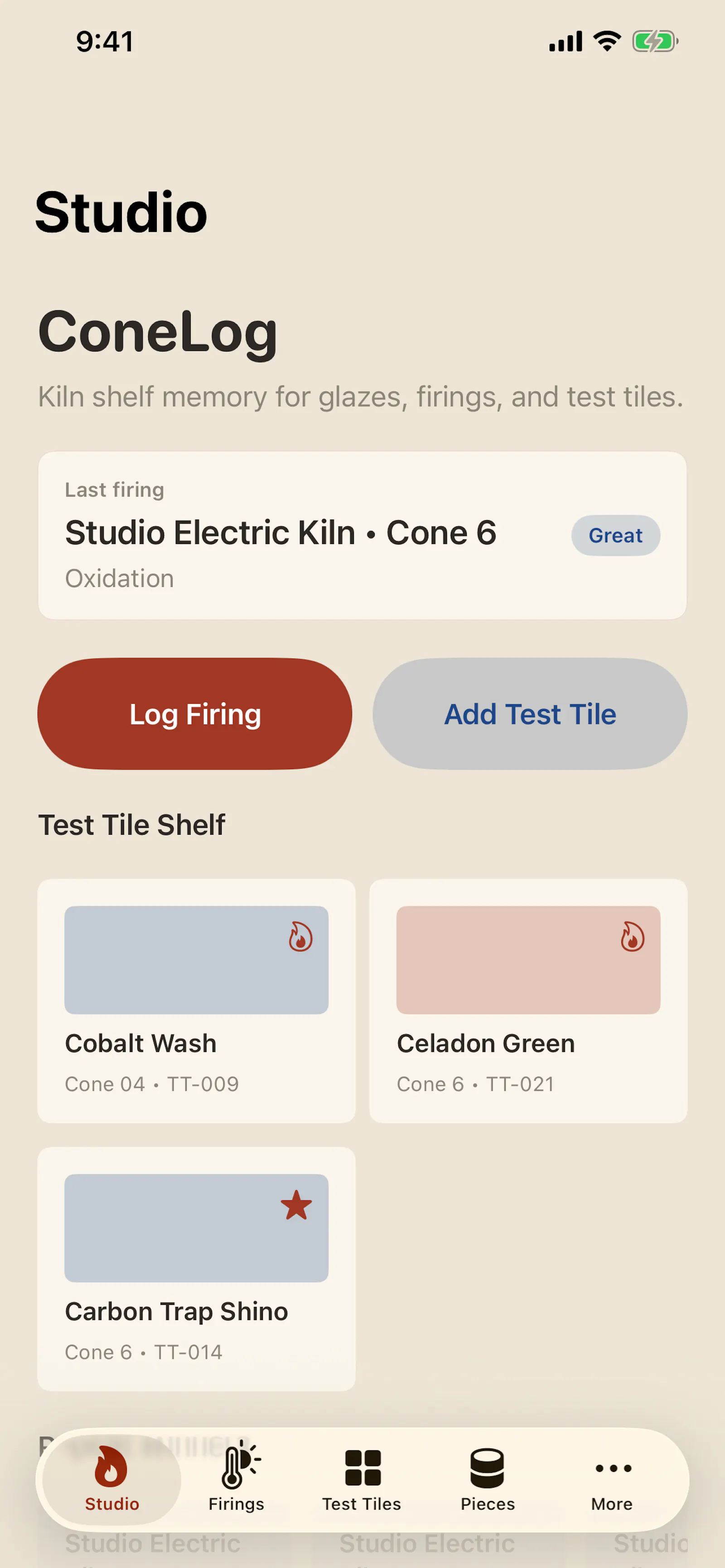 ConeLog: Pottery Kiln Notes screenshot 4