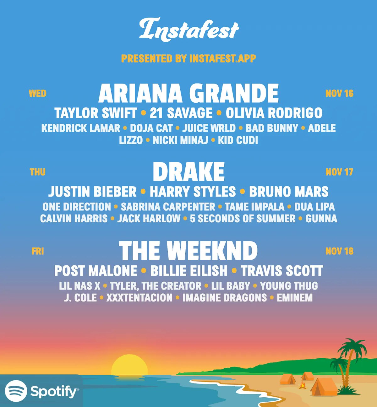 Mídia 1 de Instafest - Crie uma programação de festivais dos seus principais artistas