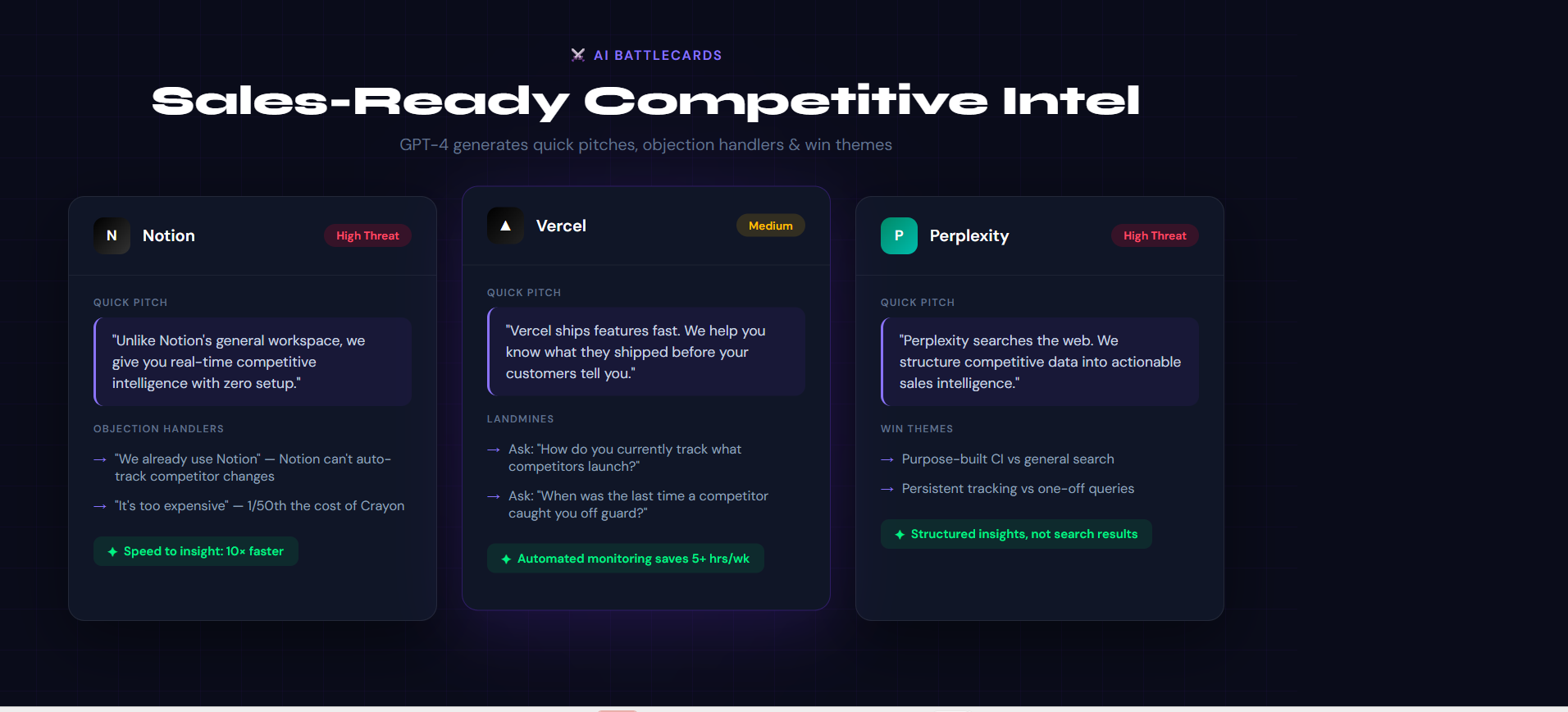 CompetitorRadar - Screenshot 2 showing product features and functionality