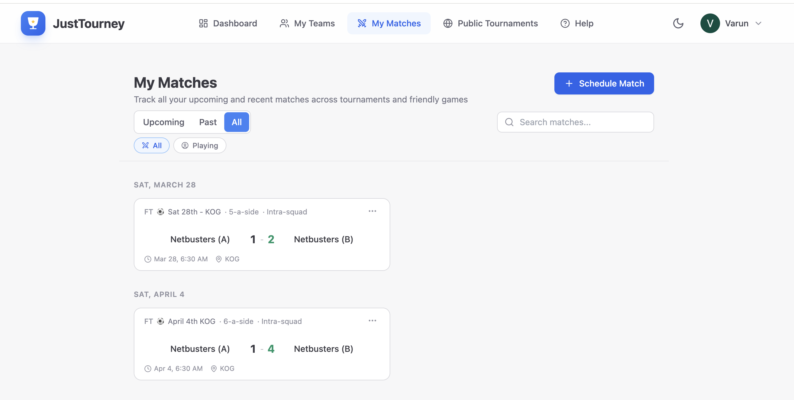 JustTourney gallery image