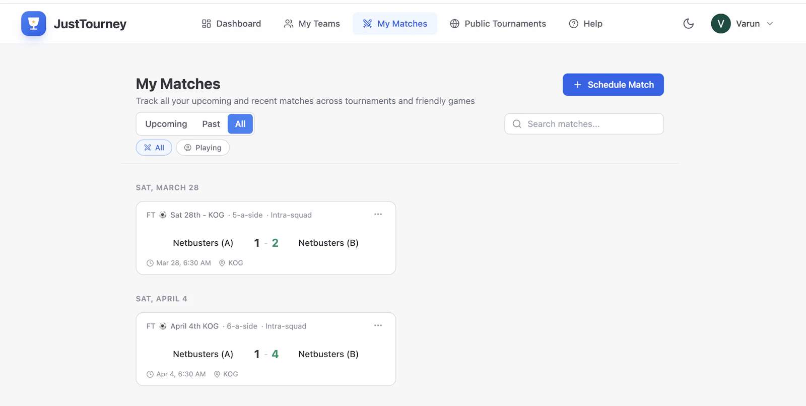 JustTourney screenshot 4