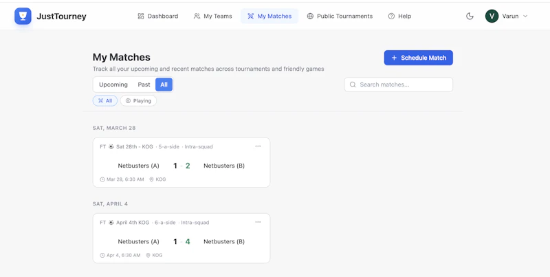 JustTourney screenshot 4