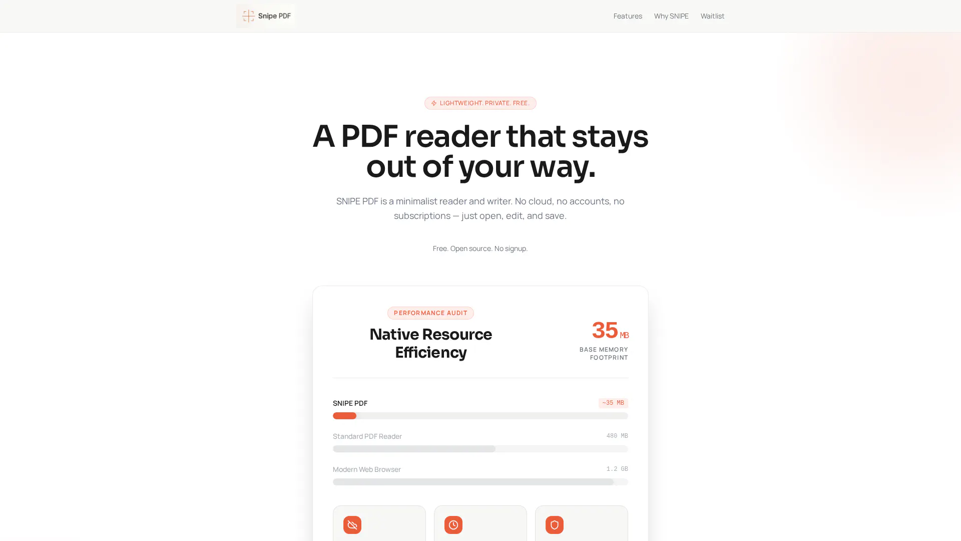 SNIPE PDF - Minimalist And Secure PDFs screenshot