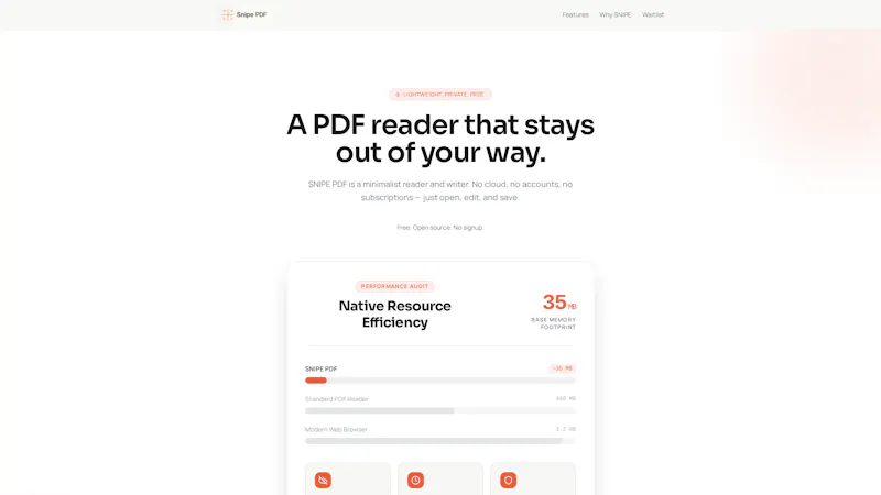 SNIPE PDF - Minimalist And Secure PDFs screenshot 1