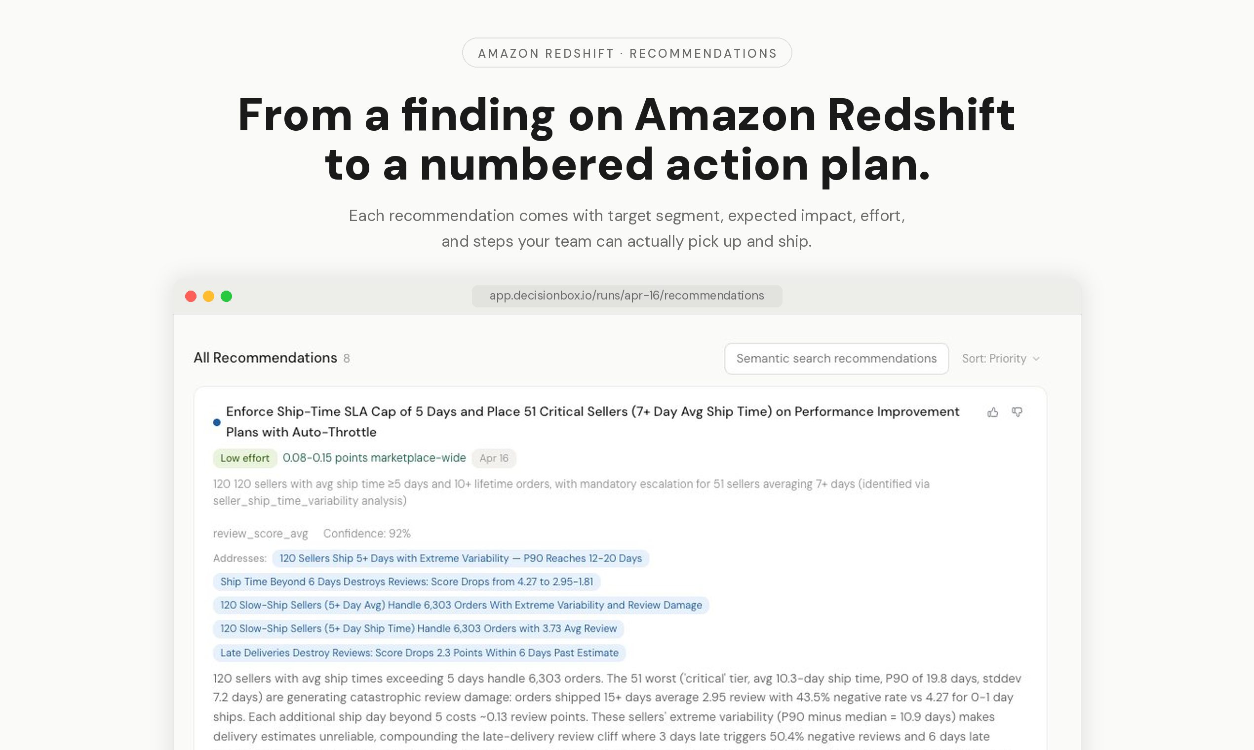 DecisionBox for Amazon Redshift gallery image