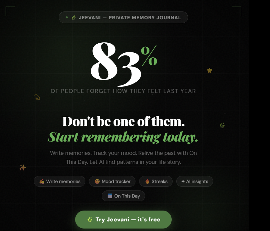 Jeevani - Screenshot 3 showing product features and functionality