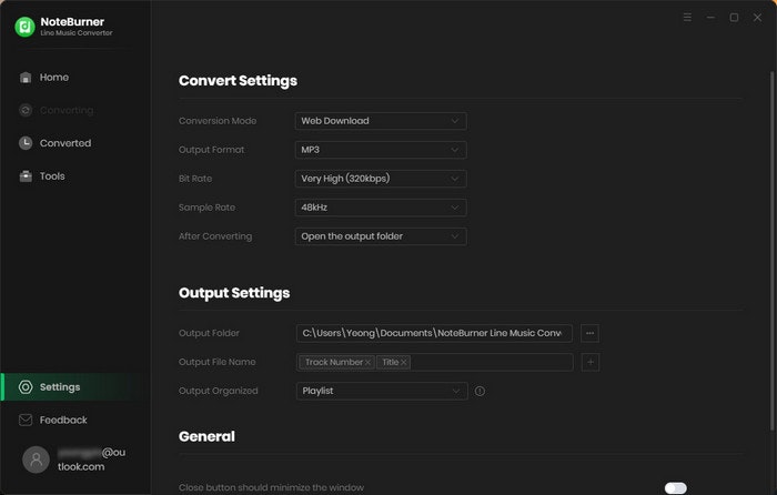 Penukar Muzik Line Noteburner media 2