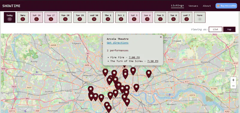 SHOWTIME · Theatre Directory screenshot 4