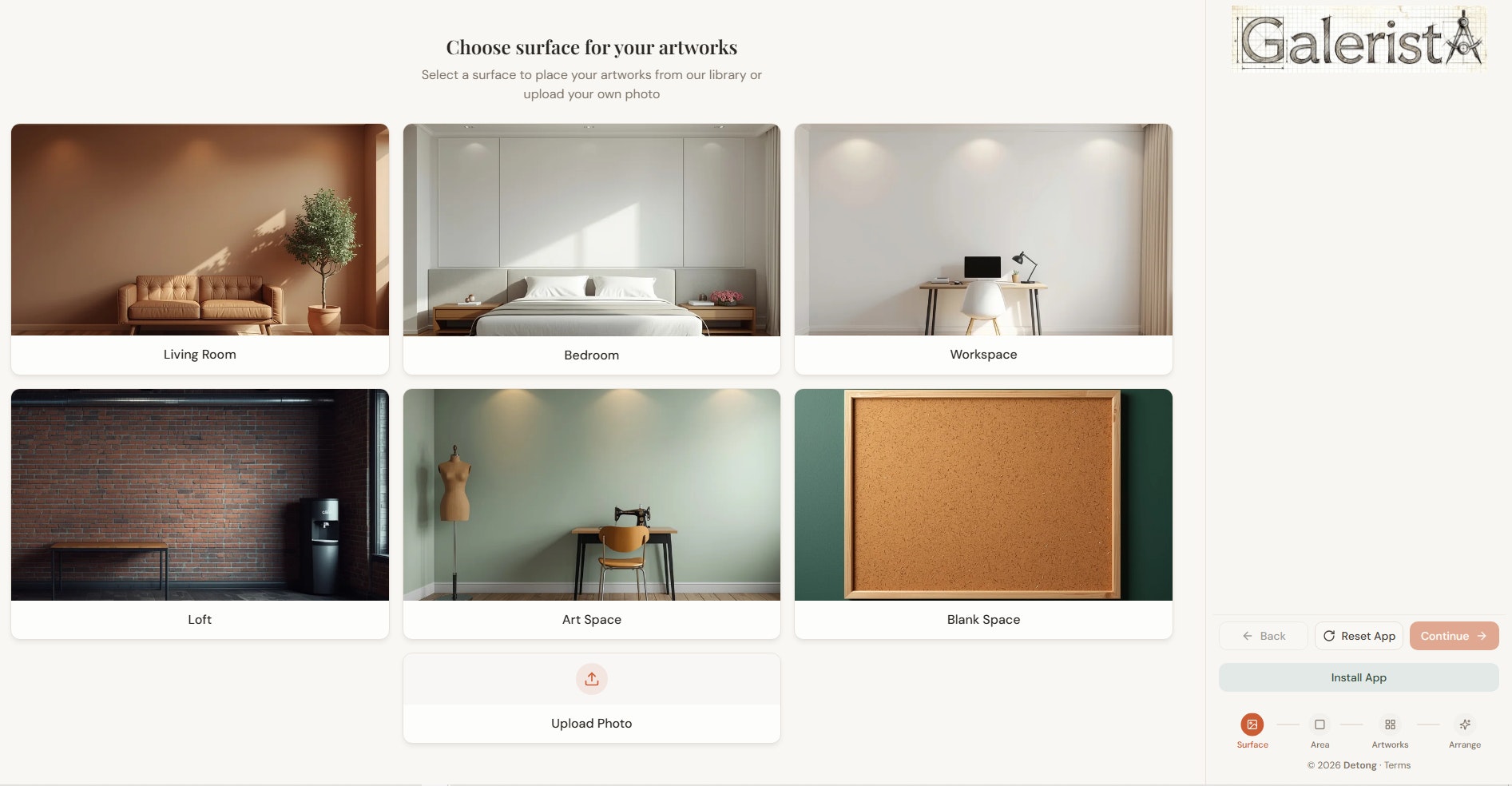 GaleristA - Screenshot 2 showing product features and functionality