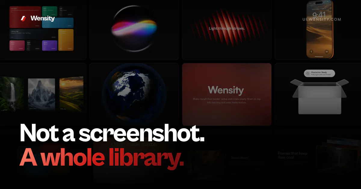 Wensity UI gallery image