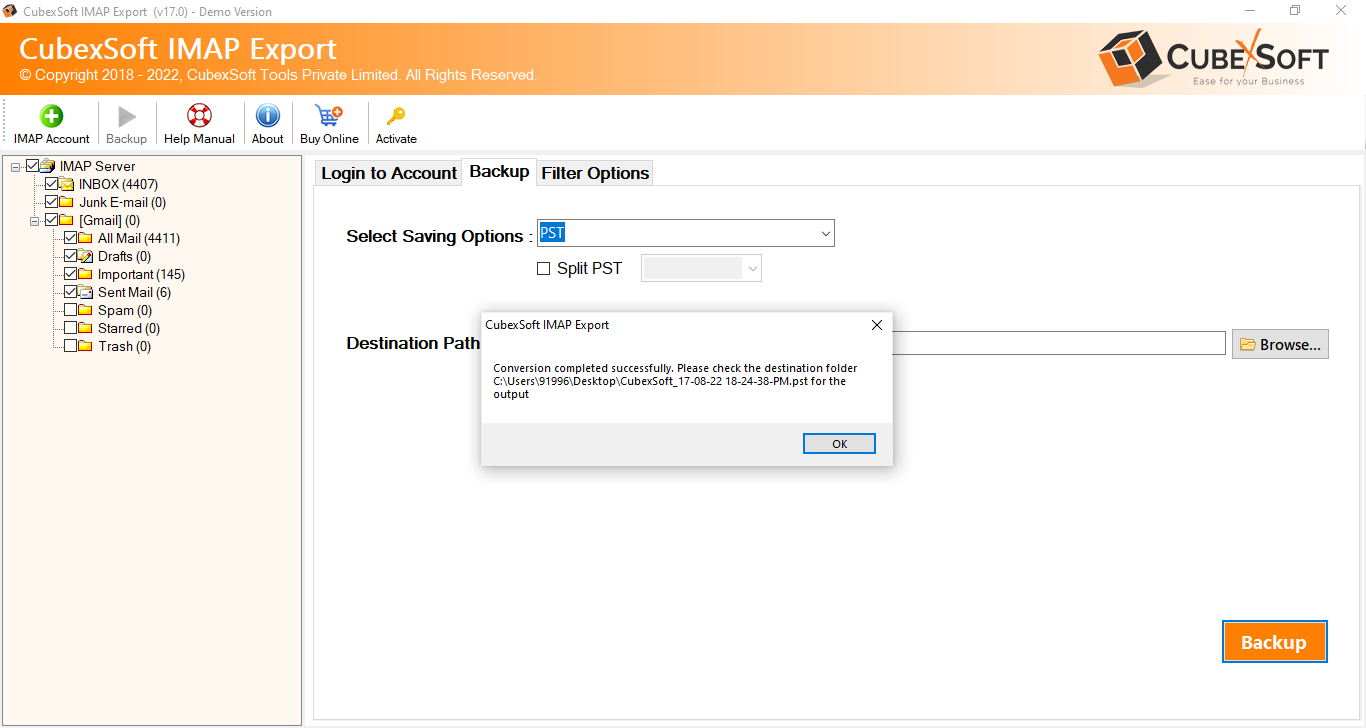 CUBEXSOFT IMAP BACKUP TROOL VOOR MAC & WIN media 4