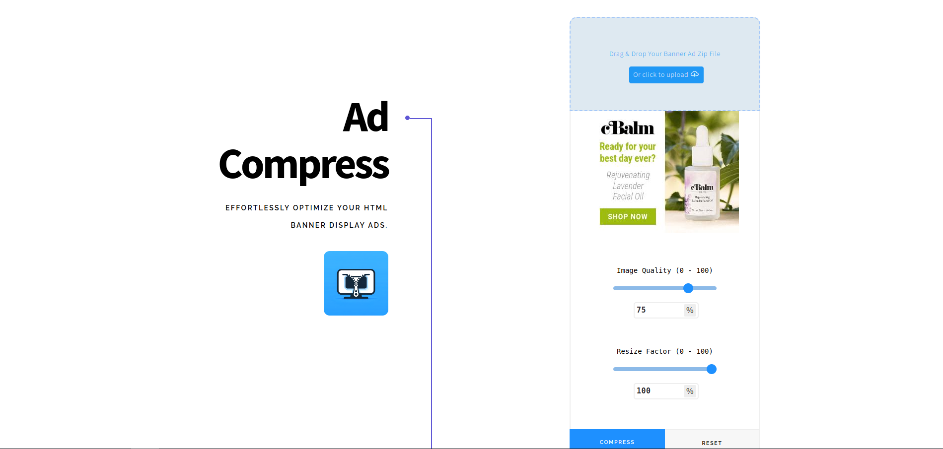 Compresa de anuncios - Comprima sus archivos ZIP HTML Banner AD media 3