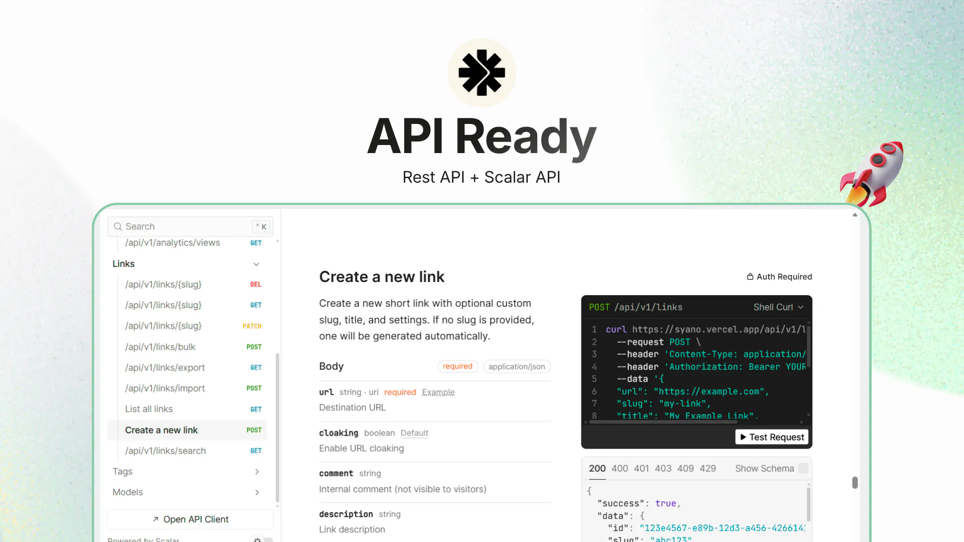 Syano - Opensource URL shortener gallery image