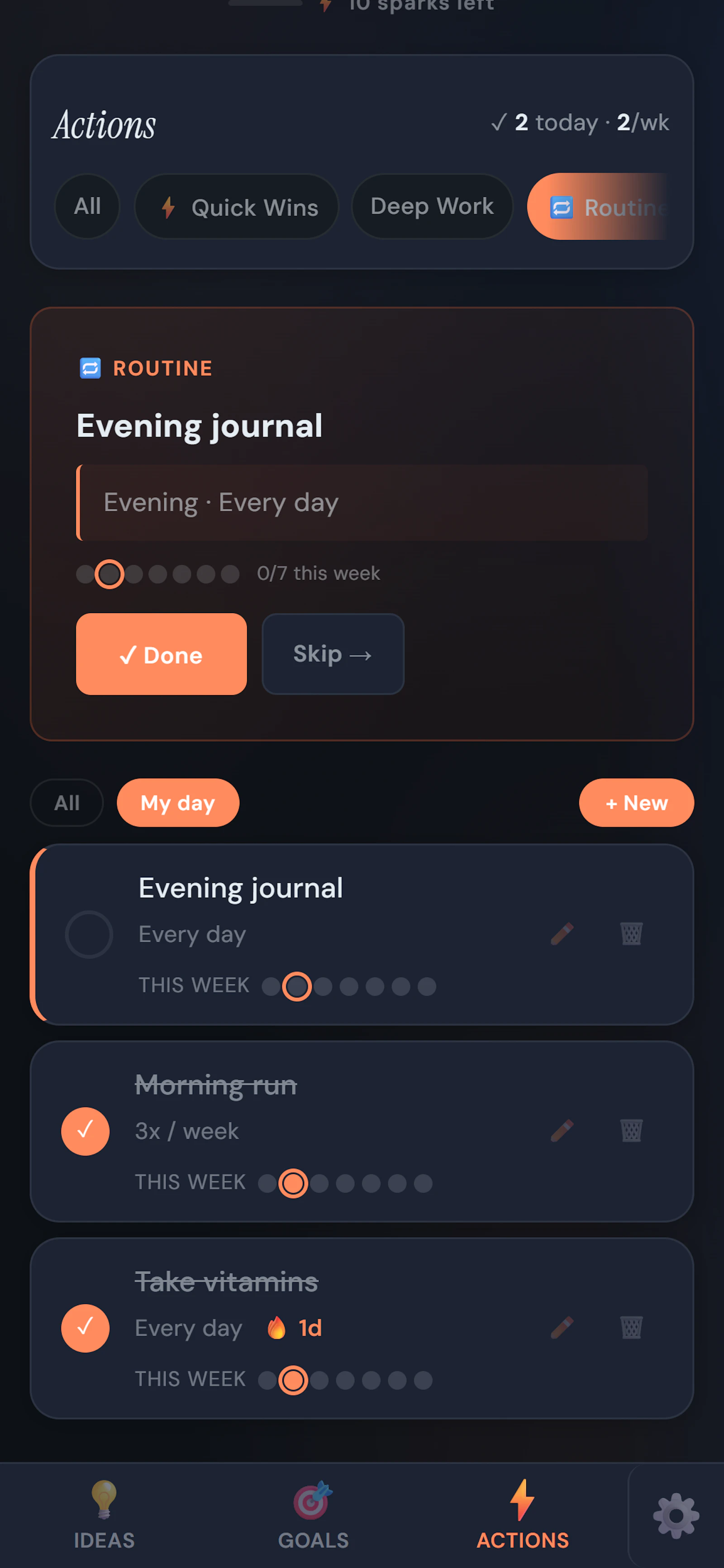 Spark! A todo list that writes itself screenshot 7