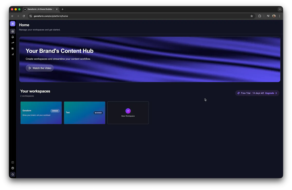 Gensform | AI Brand Builder (Beta)