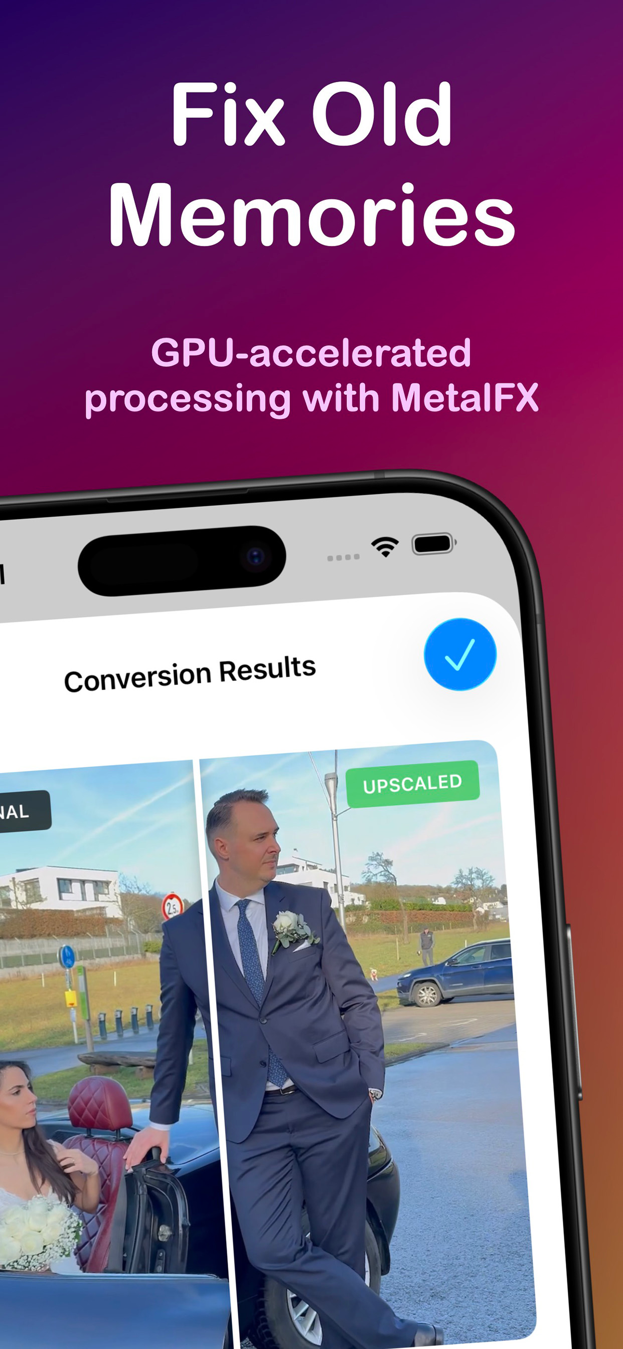 Video Upscaler 16K & Converter for iOS - Screenshot 5 showing product features and functionality