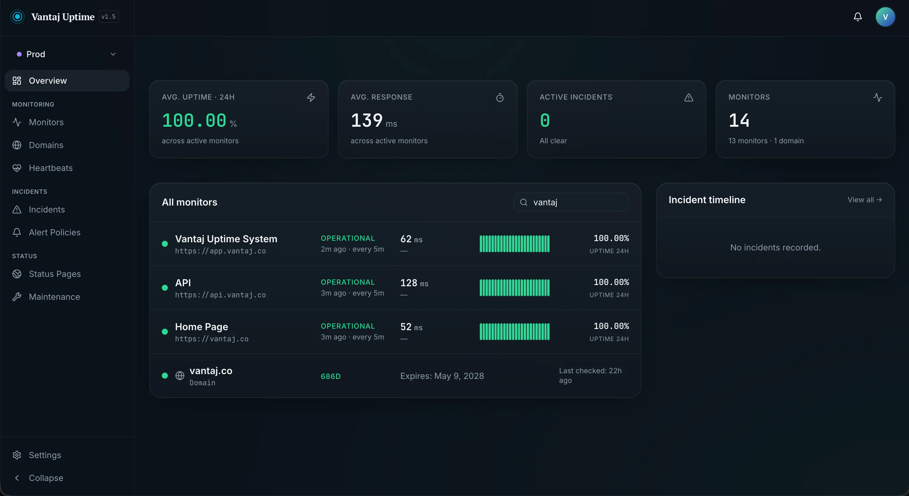 Vantaj Uptime New Features (MCP & more) gallery image