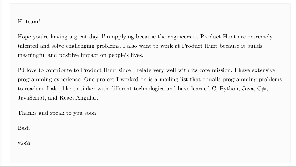 Cover Letter Generator Quickly Generate Cover Letters With Minimum Details Product Hunt