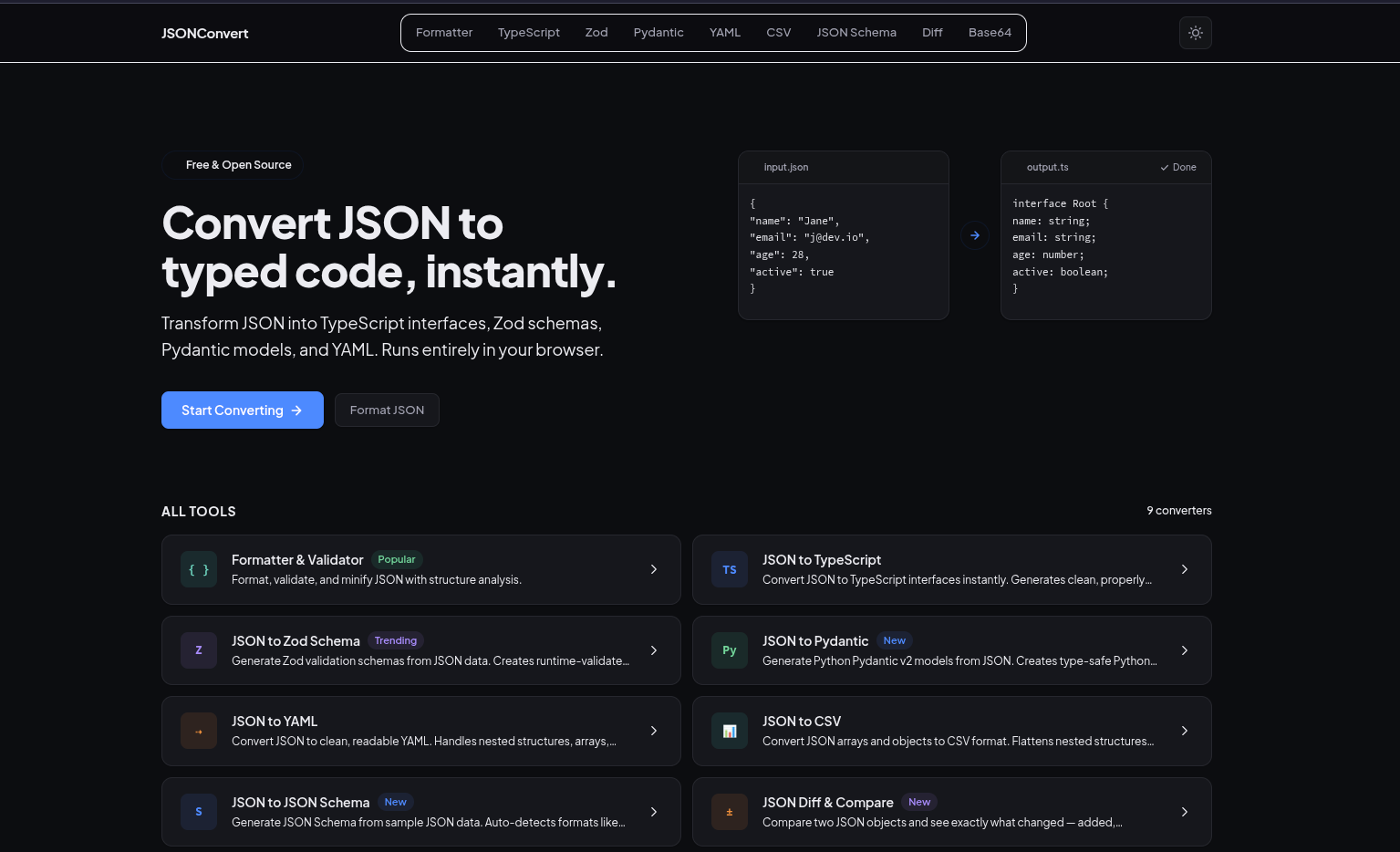 JSONConvert - Screenshot 2 showing product features and functionality