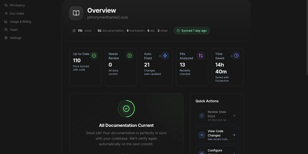 Doctective:從程式碼自動更新與修復文件