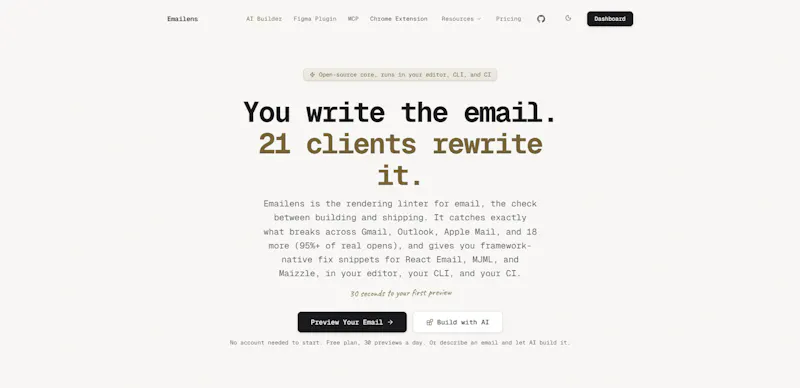 Emailens screenshot 1