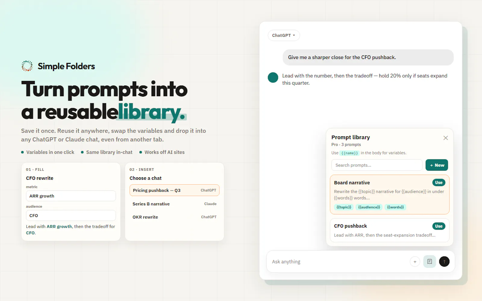 Simple Folder: Organize your AI Chats screenshot 2