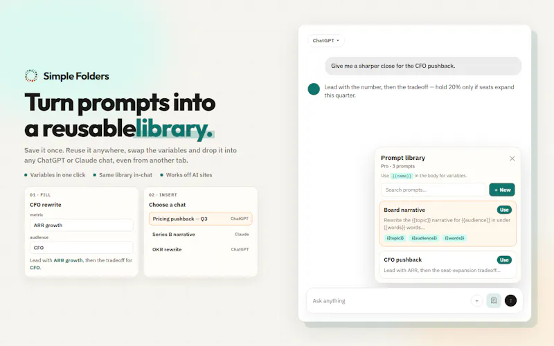 Simple Folder: Organize your AI Chats screenshot 2