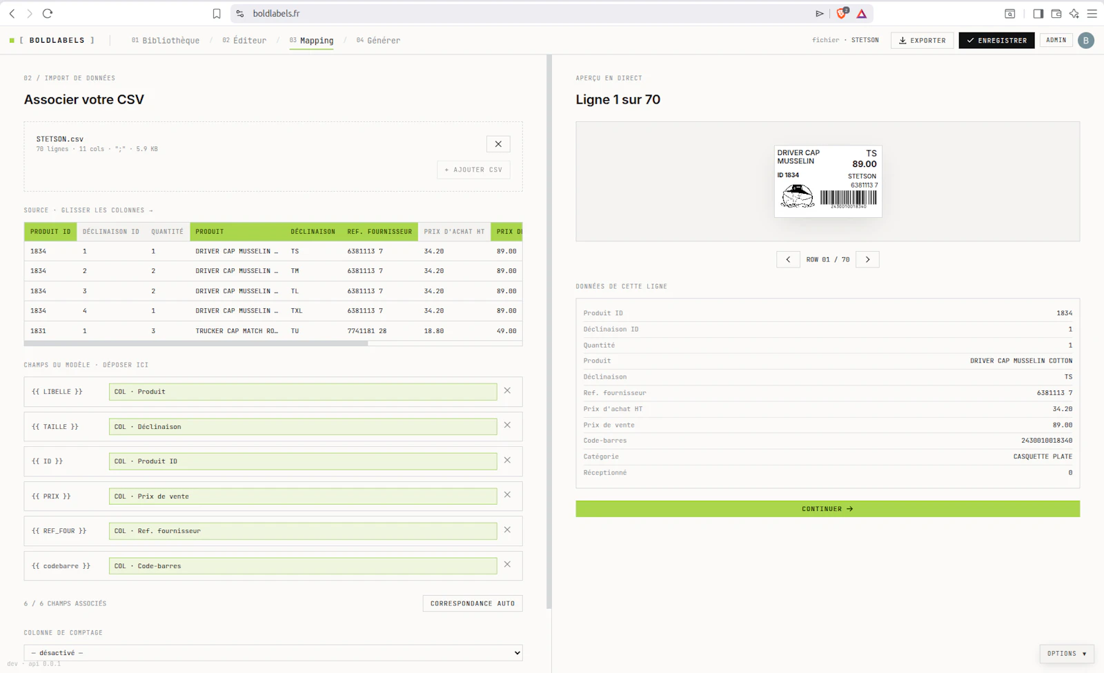 BoldLabels screenshot 2