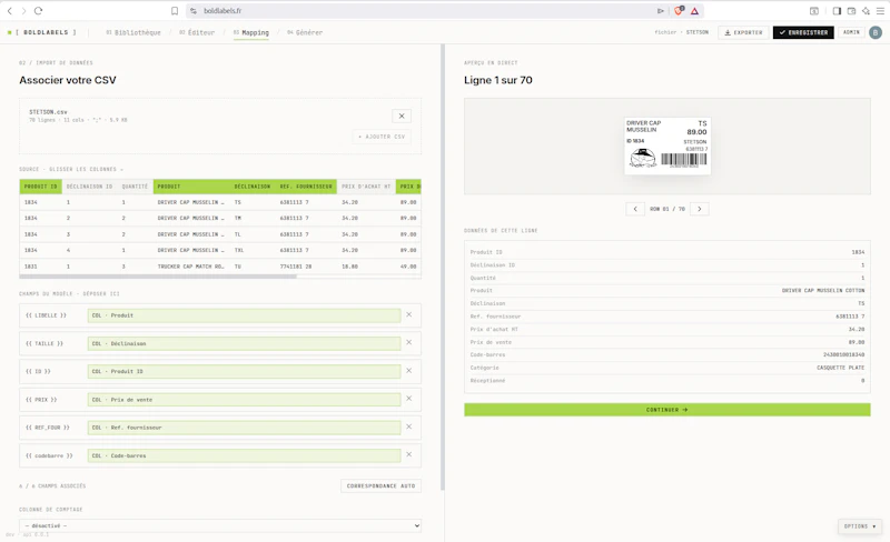 BoldLabels screenshot 2