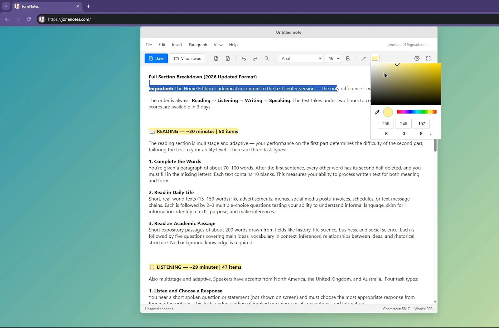 JoneNotes screenshot 3