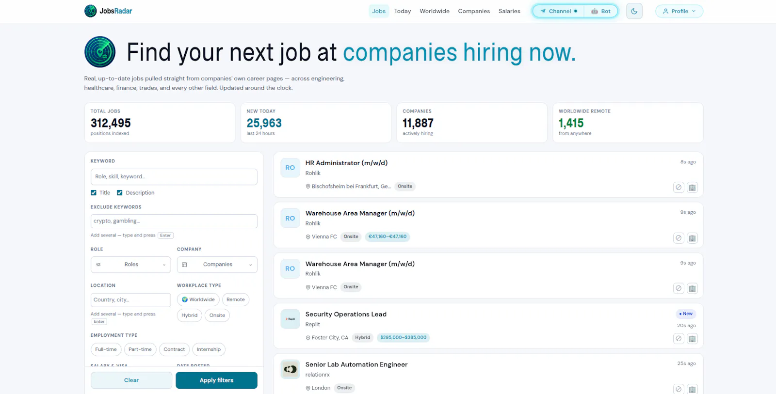 Jobs-Radar.com screenshot 2