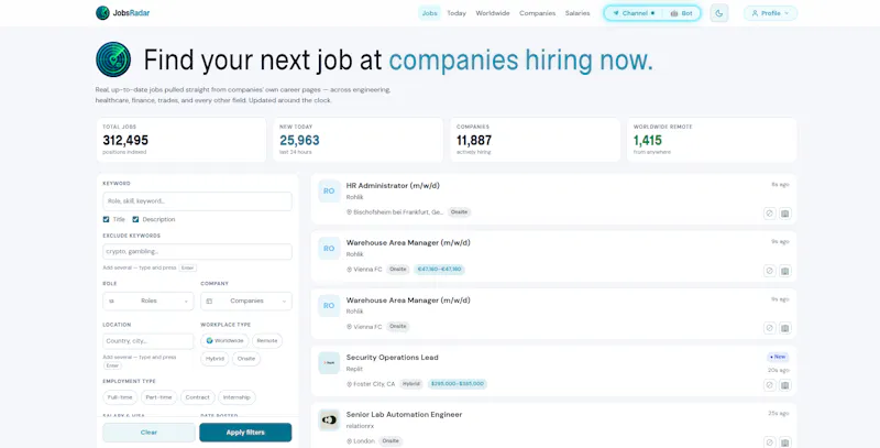 Jobs-Radar.com screenshot 2
