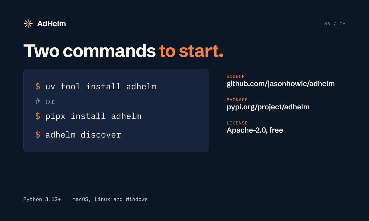 AdHelm CLI screenshot 6