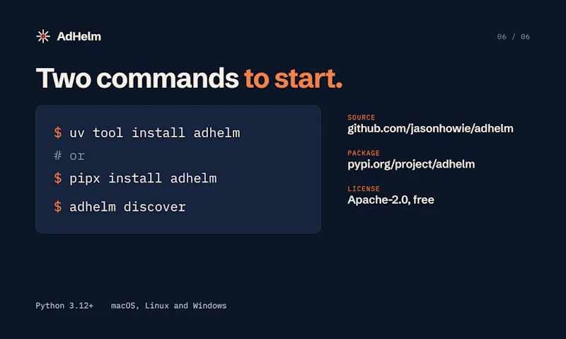 AdHelm CLI screenshot 7
