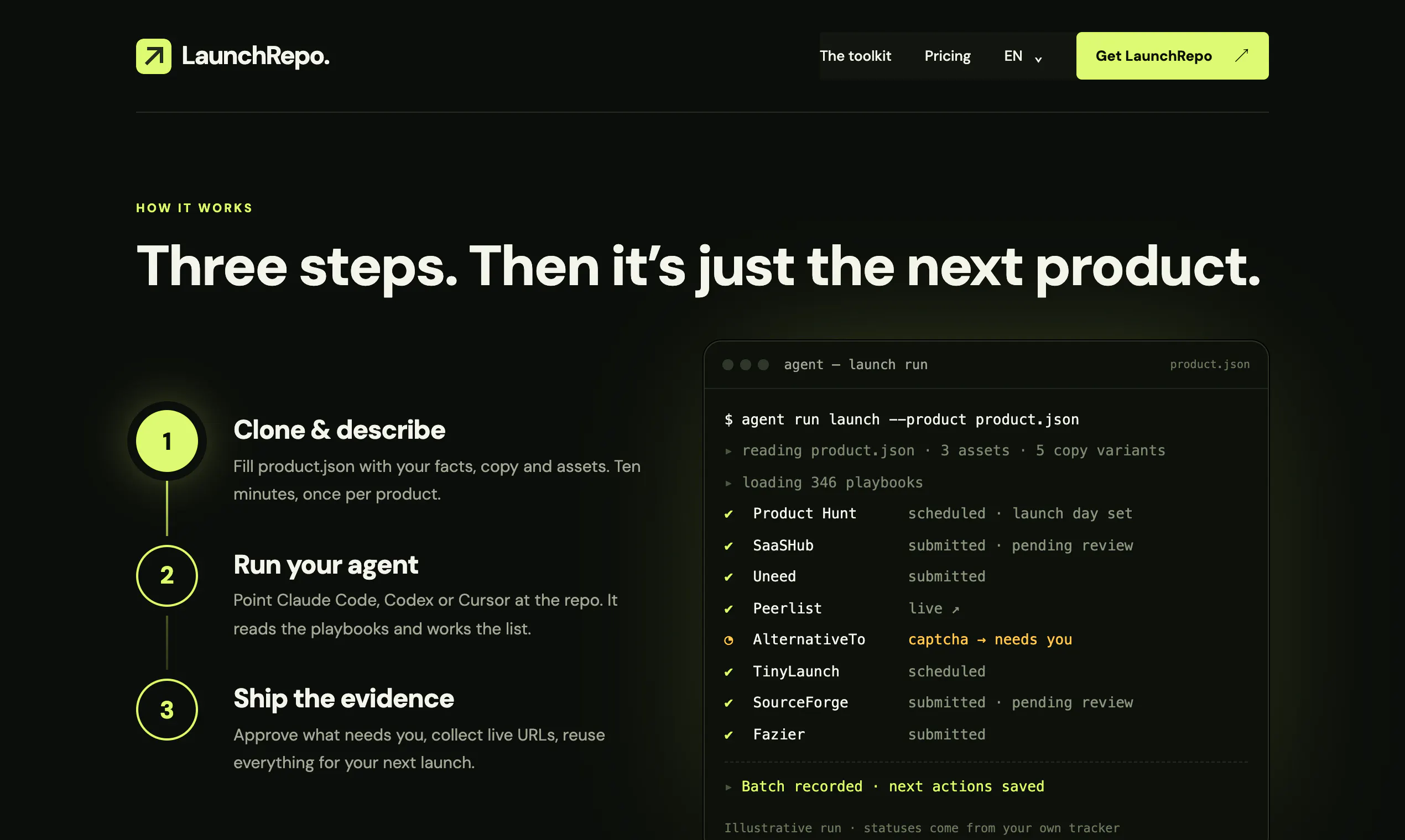 LaunchRepo - Agentic first Boilerplate gallery image