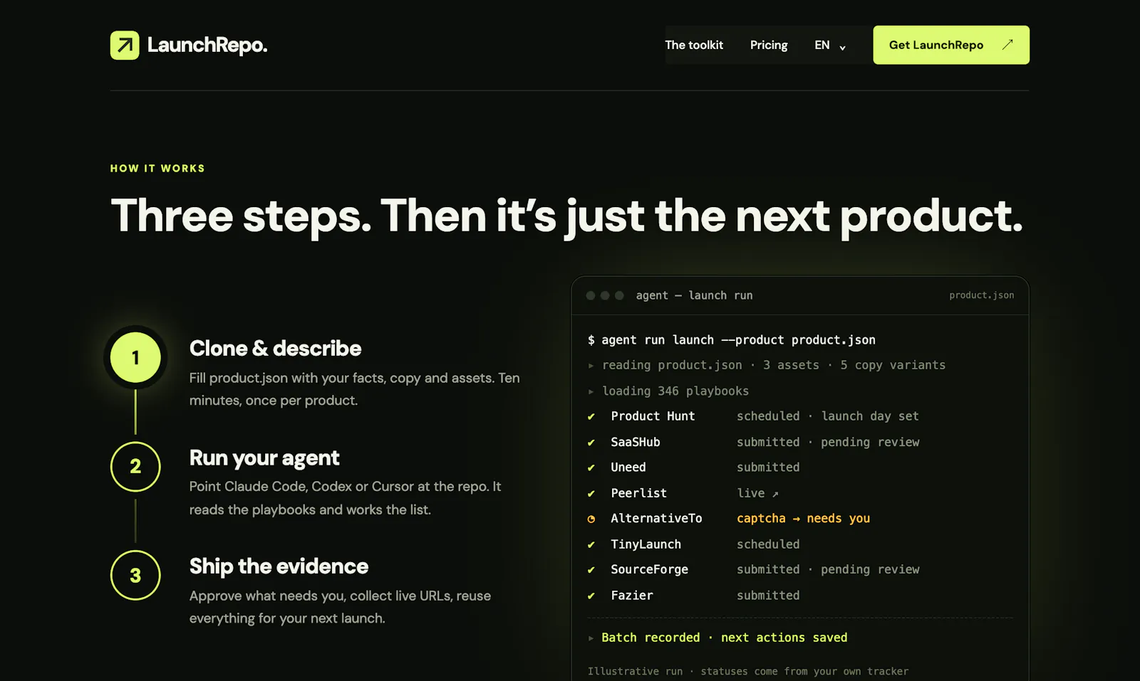 LaunchRepo - Agentic first Boilerplate screenshot 4
