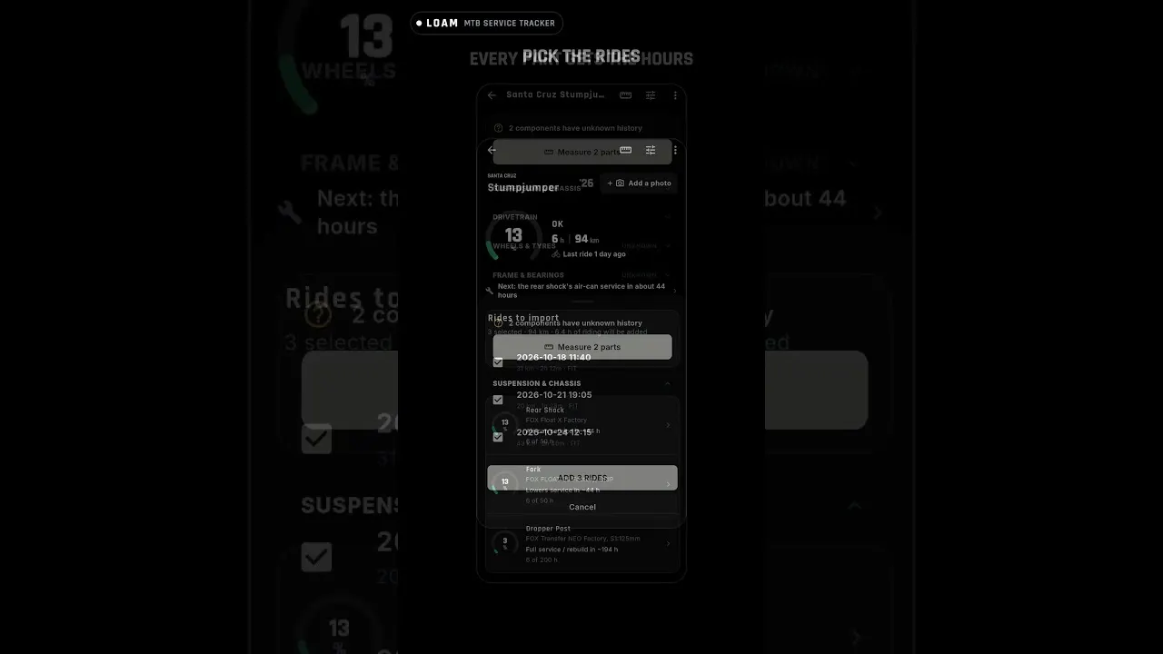 Loam - MTB Service Tracker gallery image