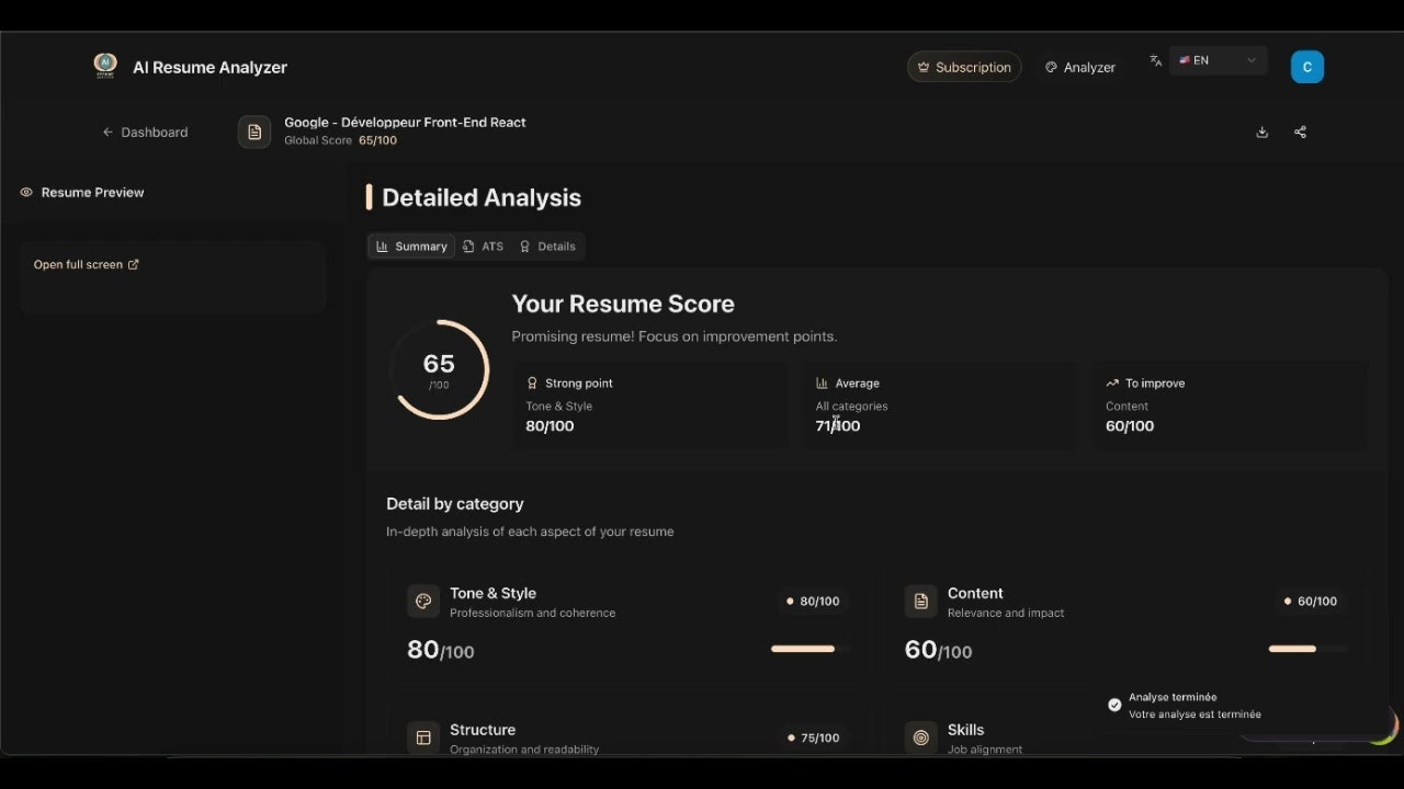  AI Resume Analyzer gallery image
