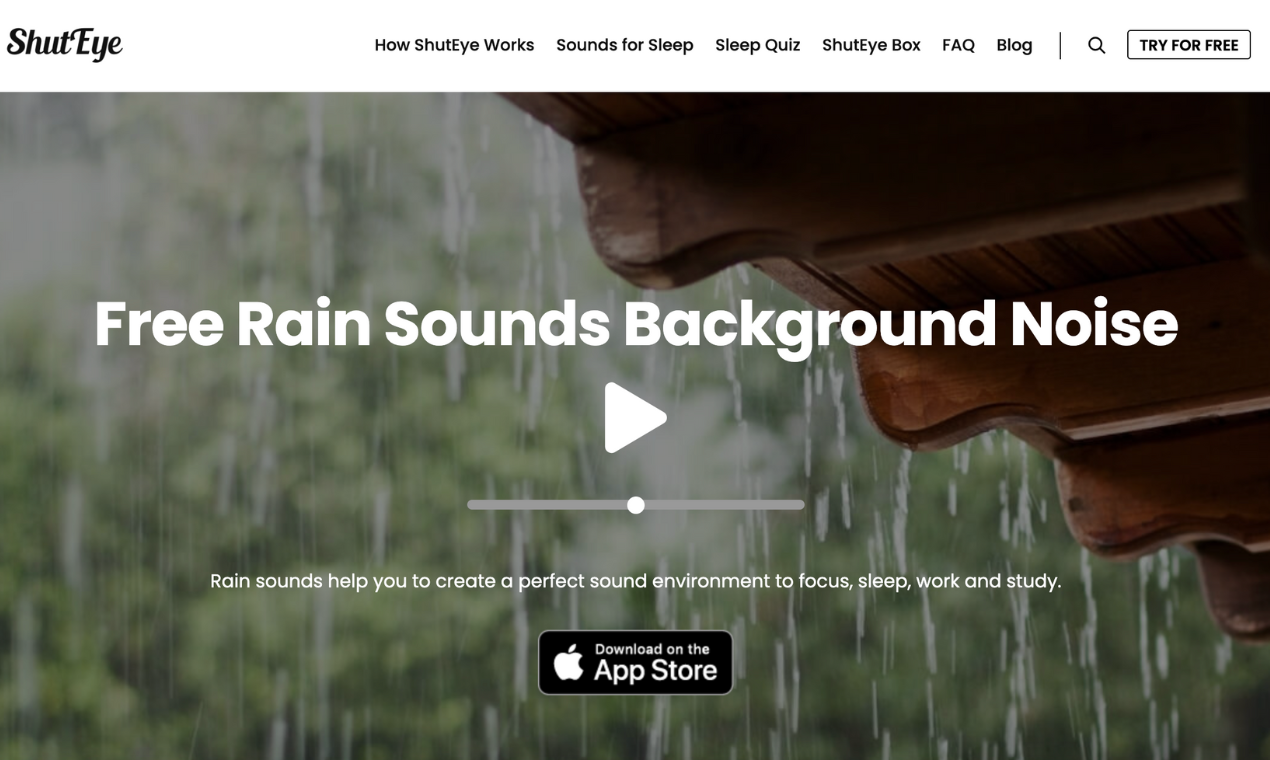 Online gratis regengeluiden van Shuteye - Vreedzaam, ontspannend, mediteren en slaapliederen van regen. media 2